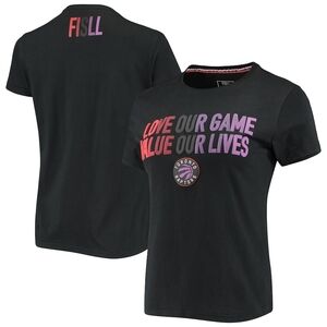 Women's FISLL Black Toronto Raptors Social Justice Team T-Shirt‎ XL